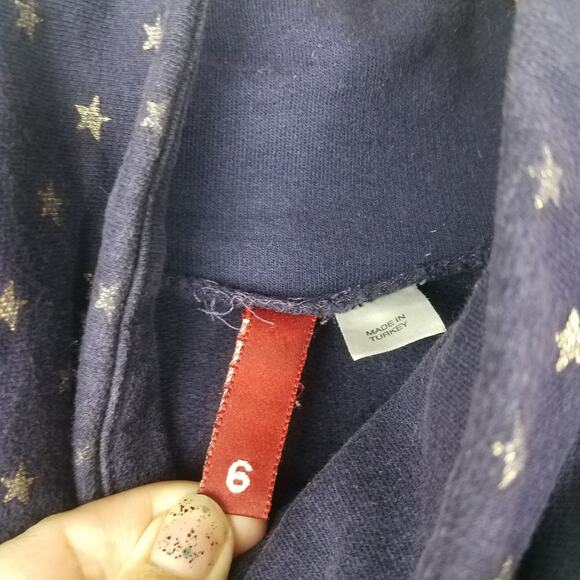 H & M | Sweatshirt Star Print Purple Big Collar - Picture 9 of 9